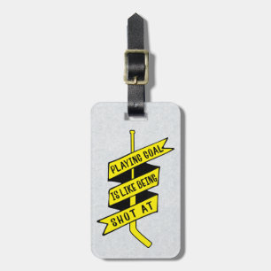 Ice Hockey Goalie Quote Luggage Tag Template