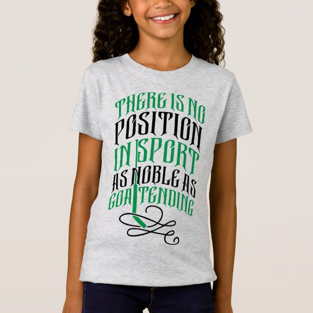 Ice Hockey Goalie Quote Tee Shirt (Front)