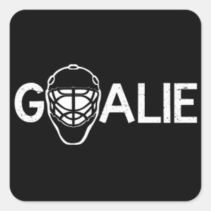 Ice Hockey Goalie Square Sticker