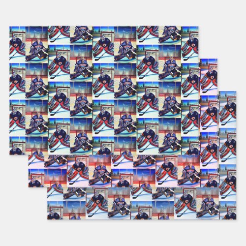 Ice Hockey Goalie Theme  Wrapping Paper Sheets