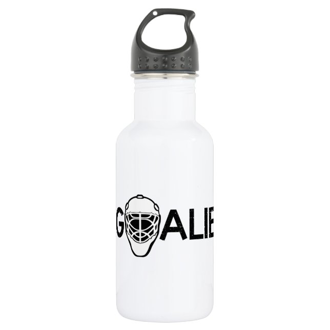 Ice Hockey Goalie Water Bottle (Front)
