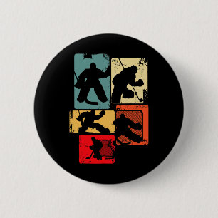 Ice Hockey Goalkeeper For Boys Button