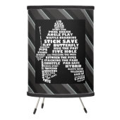Ice Hockey Goaltender Typograpy Lamp (Left)