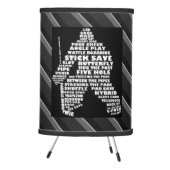 Ice Hockey Goaltender Typograpy Lamp (Right)