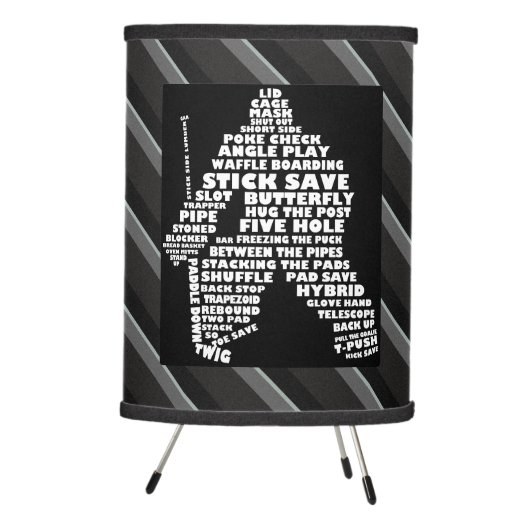 Ice Hockey Goaltender Typograpy Lamp (Right)