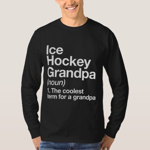 Ice Hockey Grandma Definition Funny Sports T_Shirt