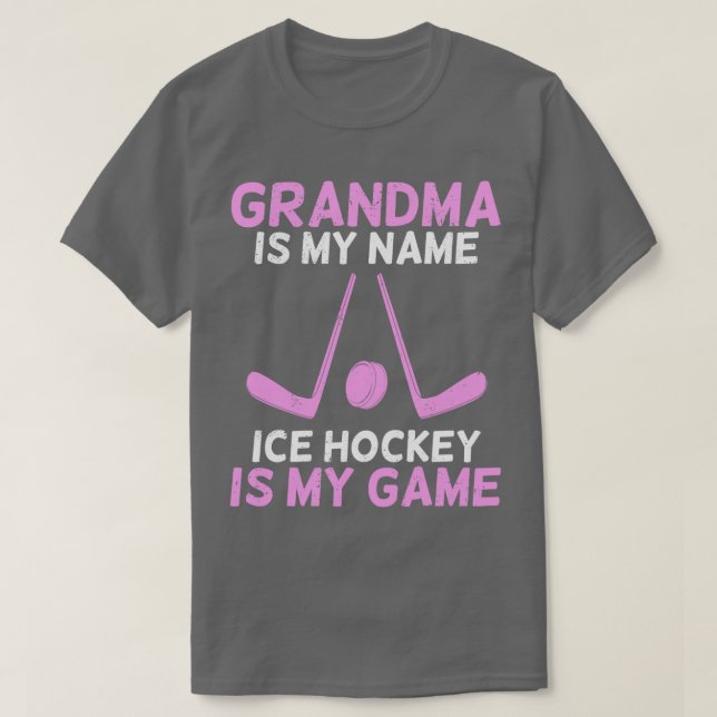 Ice Hockey Grandma Grandmother Gift  T-Shirt (Design Front)