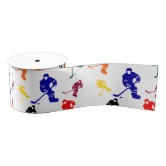 Colorful Hockey Sticks Satin Ribbon, Zazzle