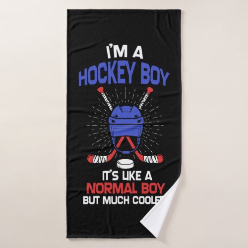 Ice Hockey Helmet Bath Towel