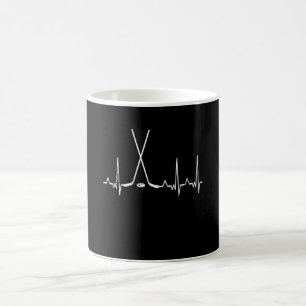 Ice Hockey Hockey Player Heartbeat Field Hockey Coffee Mug
