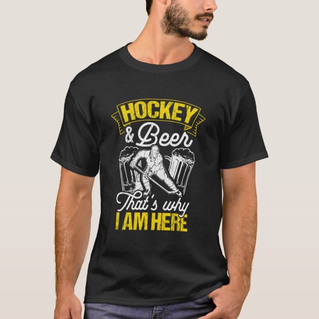 Ice Hockey Ice Field Hockey Player T-Shirt (Front)