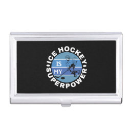 Ice Hockey Is My Superpower Business Card Case