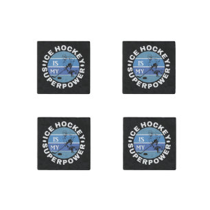 Ice Hockey Is My Superpower Stone Magnet