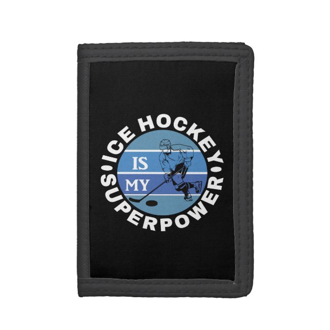 Ice Hockey Is My Superpower Trifold Wallet (Front Vertical)