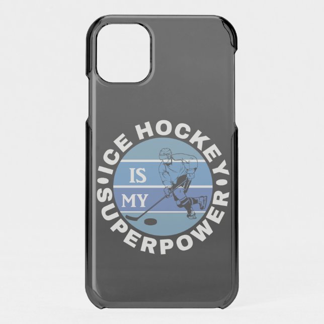 Ice Hockey Is My Superpower Uncommon iPhone Case (Back)