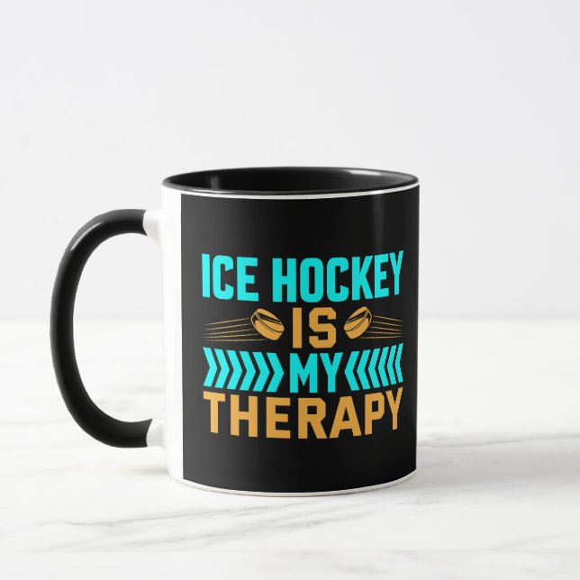 Ice Hockey is My Therapy Mug (Left)