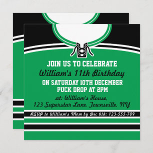 Ice Hockey Jersey Themed Party Invite Template