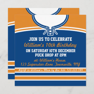 Ice Hockey Jersey Themed Party Invite Template