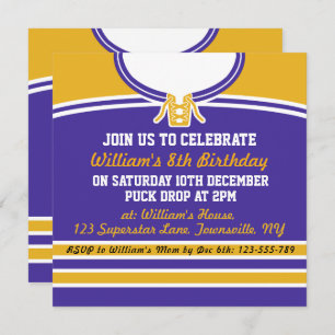 Ice Hockey Jersey Themed Party Invite Template