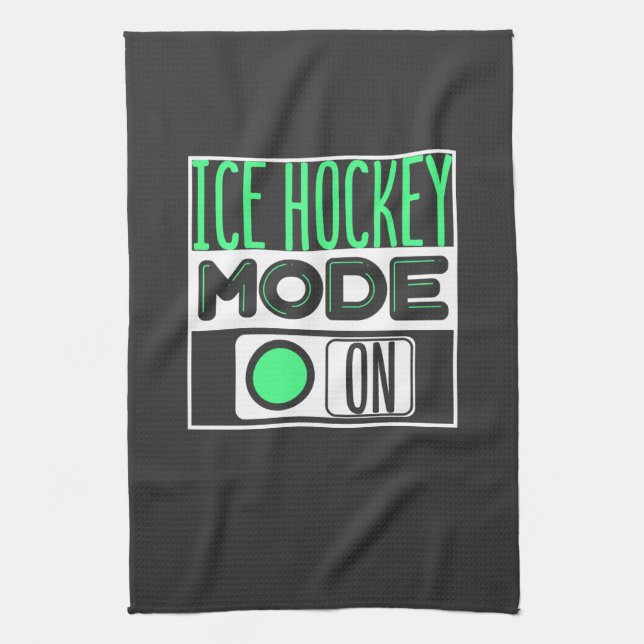 Ice Hockey Kitchen Towel (Vertical)