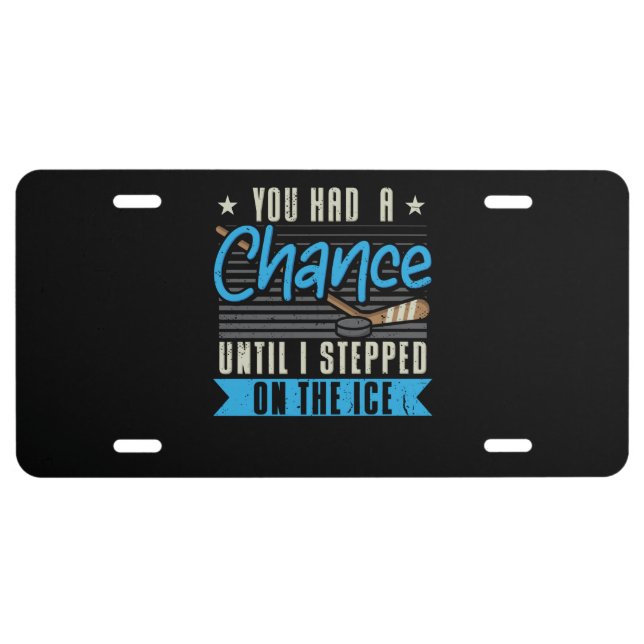 Ice Hockey License Plate (Front)