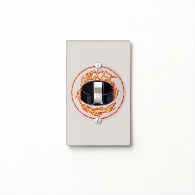 Ice Hockey Light Switch Cover (In Situ)