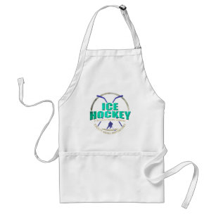 Ice Hockey Like Eating and Drinking Funny Sports Adult Apron