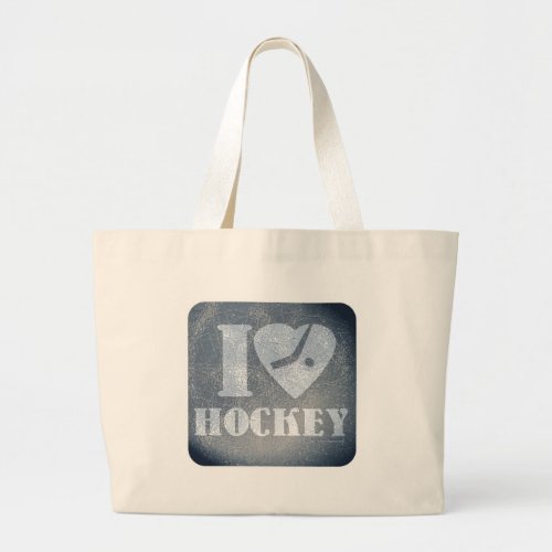 Ice Hockey Love Large Tote Bag