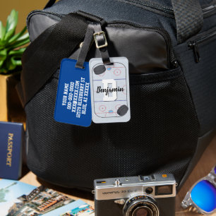 Ice Hockey Luggage Tag