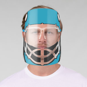 Ice Hockey Mask Teal Blue