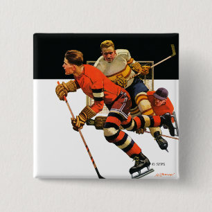 Ice Hockey Match Button