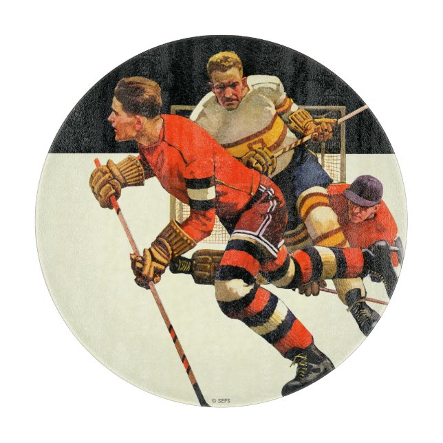 Ice Hockey Match Cutting Board (Front)