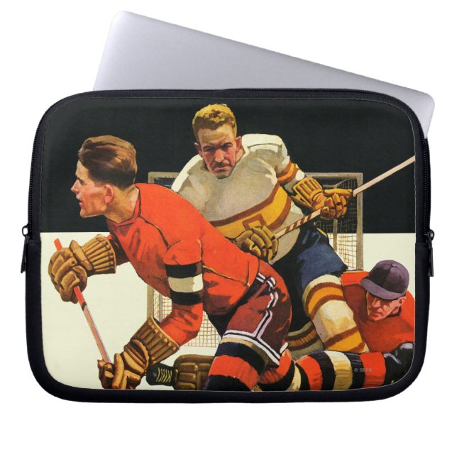 Ice Hockey Match Laptop Sleeve (Front)
