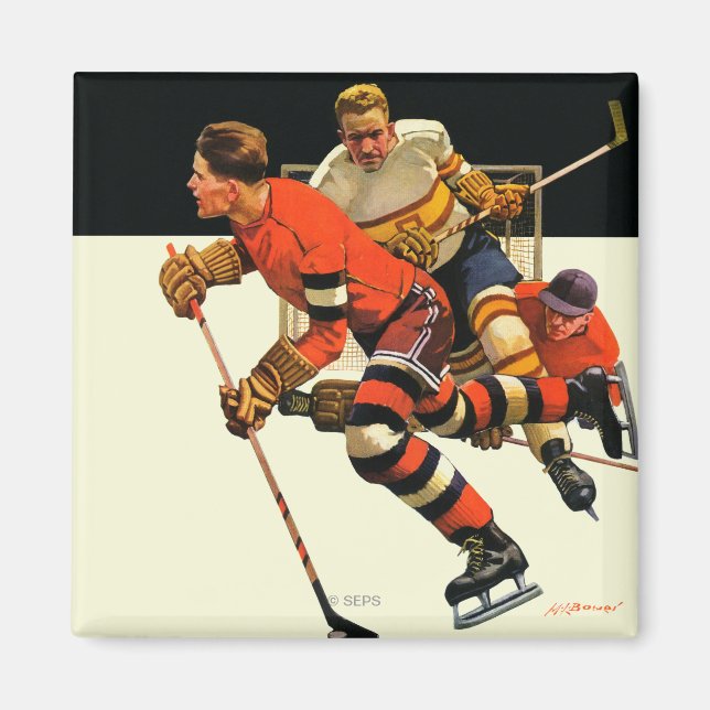 Ice Hockey Match Magnet (Front)