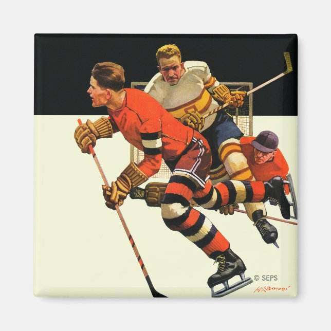 Ice Hockey Match Magnet (Front)