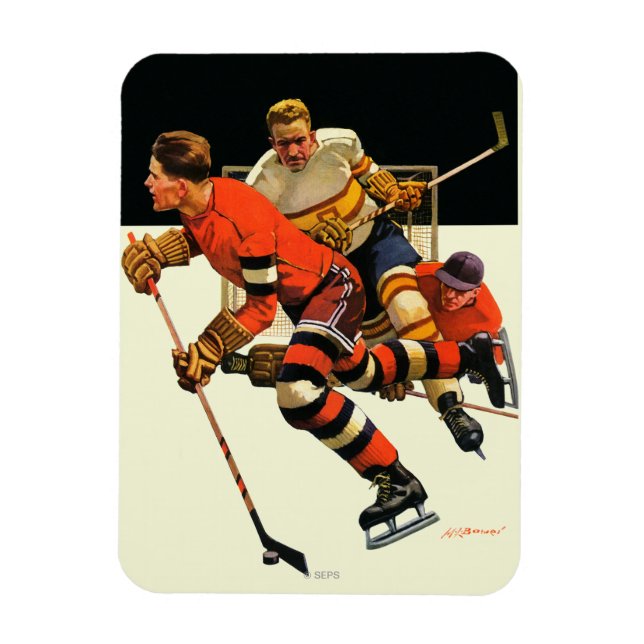 Ice Hockey Match Magnet (Vertical)