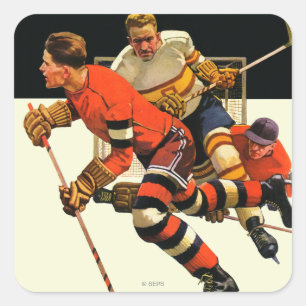 Ice Hockey Match Square Sticker