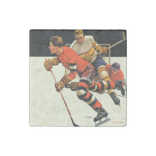 Ice Hockey Match Stone Magnet