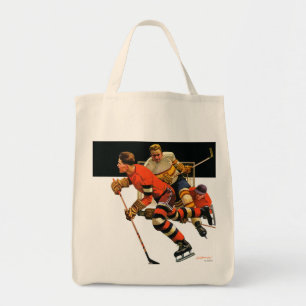 Ice Hockey Match Tote Bag