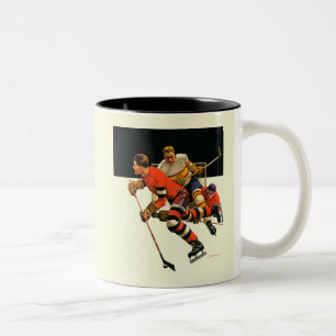 Ice Hockey Match Two-Tone Coffee Mug