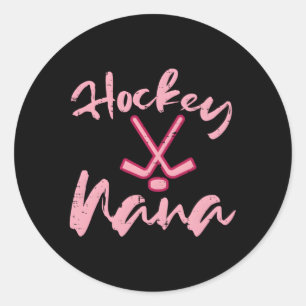 Ice Hockey Nana Mothers Day Grandma Granny Mimi Classic Round Sticker