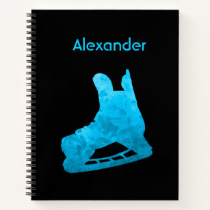Ice Hockey notebook skate turquoise