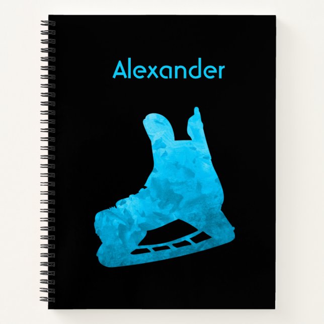 Ice Hockey notebook skate turquoise (Front)
