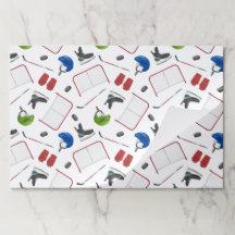 Ice Hockey Paper Placemats, Winter Sport Table Mat