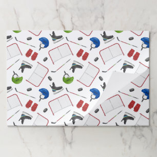 Ice Hockey Paper Placemats, Winter Sport Table Mat