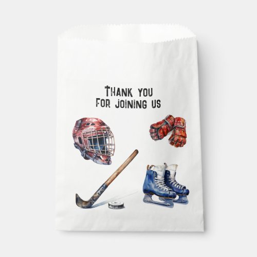 Ice_Hockey Party Favors Ice Hockey Thank You Favor Bag