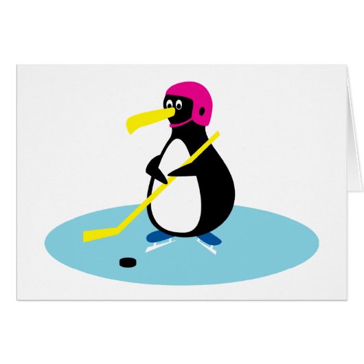 Ice Hockey Penguin Cards (Front Horizontal)
