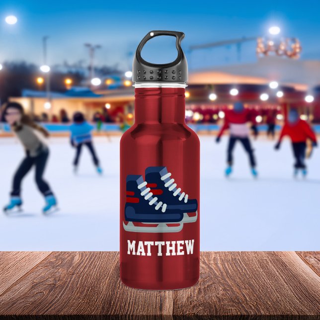 Ice Hockey Personalized Kids Stainless Steel Water Bottle (Creator Uploaded)