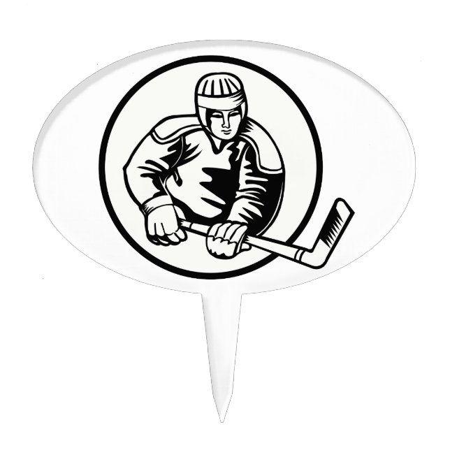Ice Hockey Pictogram Cake Topper (Front)