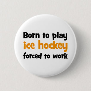 ice hockey pinback button
